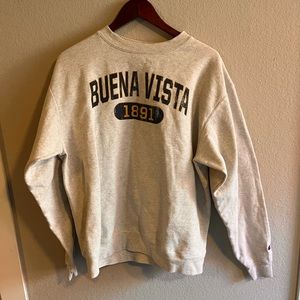 Large Champion Buena Vista Grey College Crewneck